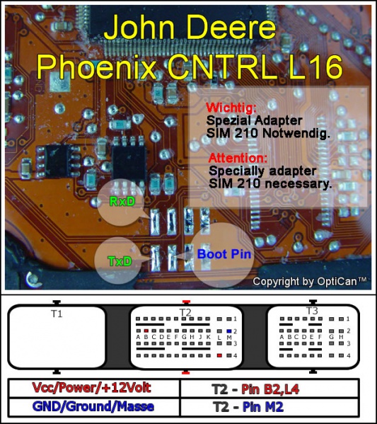 John Deere CNTRL L16 (John Deere) pinout diagram 1